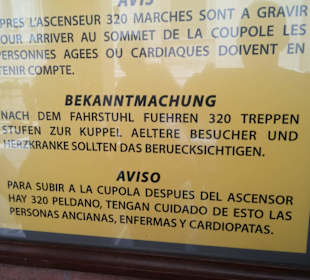 Hinweistafel zum Aufstieg