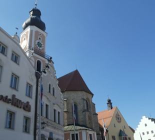 Cham: am Marktplatz von Cham am Regenbogen