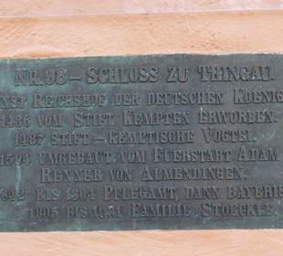 Schloss Unterthingau - Geschichtstafel