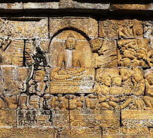 Relief am Borobudur