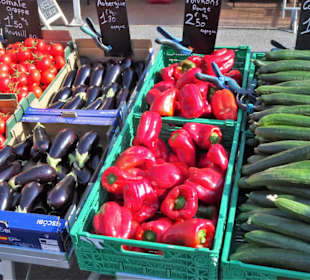 Impressionen vom Wochenmarkt Saint-Cyprien-Plage