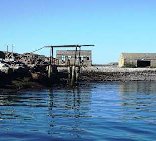 Halifax-Insel mit alten Hausruinen