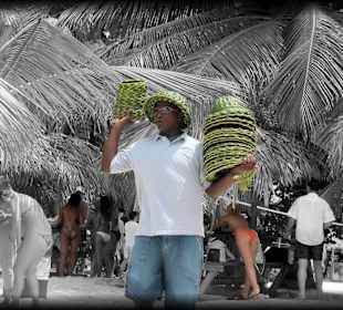 HutverKäufer auf Isla Saona