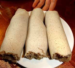 Aufgerolltes Sauerteigbrot