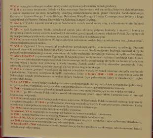 Informacje o zamku przy wejściu