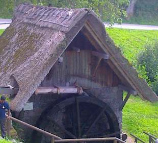 Strohgedeckte Mühle