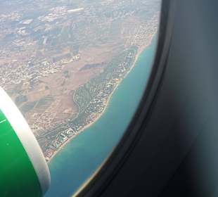 Anflug kurz nach Antalya