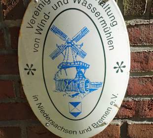 Plakette an der Bockwindmühle Bremerhaven