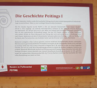 Hinweistafel am Wanderweg P1