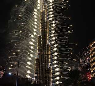 Feuerwerk zu Silvester Burj Khalifa