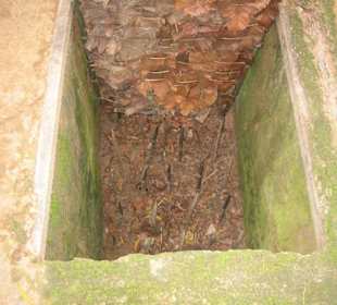 Geöffnete Falle in Cu Chi.