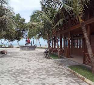 Outside the cafe / bar