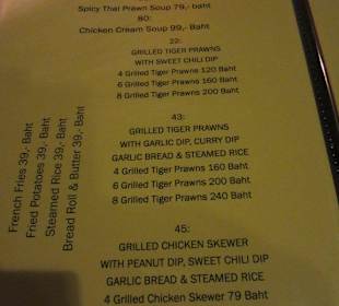 Speisekarte mal etwas anders