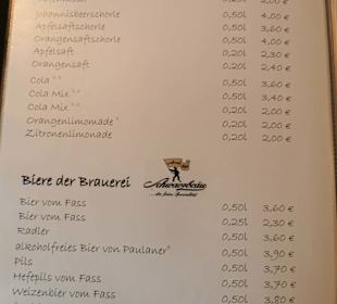 Speisekarte Stand: 09/2023