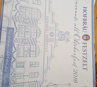 Menü Karte Hofbräu Festzelt