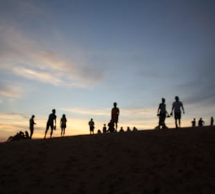 Die Dünen hinter dem Hotel, so toll