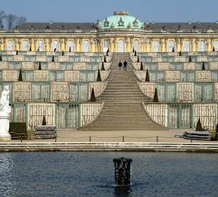 Schloss Sanssouci mit terrassierten Weinberg 