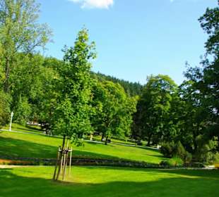 Im Kurpark unterwegs. Sehr große Fläche