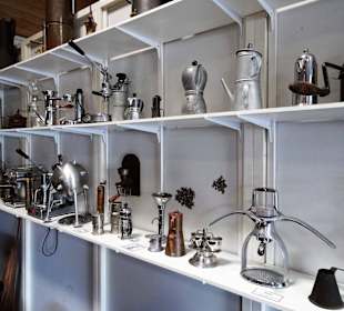 Ausstellung von Kaffeebereitern