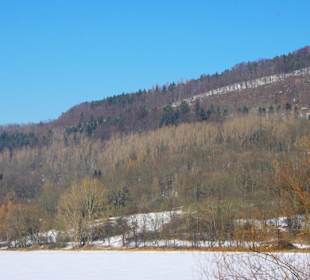 Der Stausee im Winter ein Traum