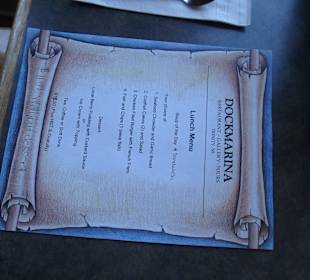 Speisekarte auf dem Tisch