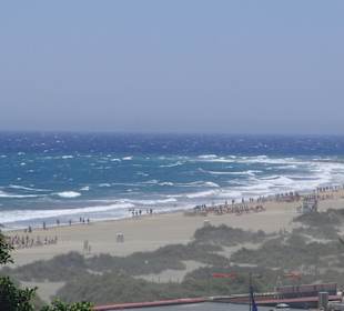 Blick von der Promenade zum Strand