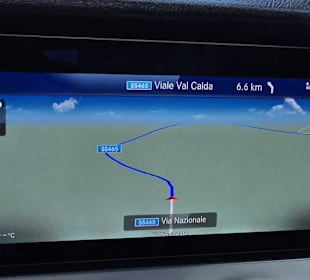 Umleitung z.Plöckenpass Route am Navi