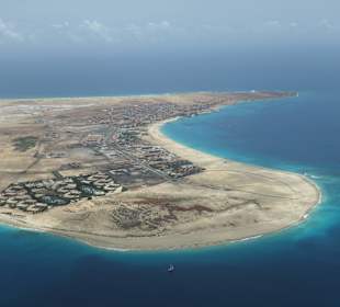 Strand Santa Maria - Sal - Landeanflug