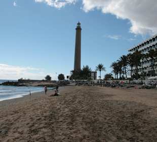 Leuchtturm und Strand von Maspalomas