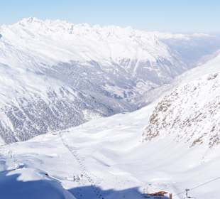 Blick von der Bergstation der Seilbahn