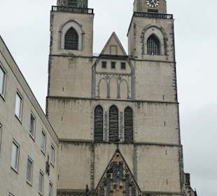 Blick zur ehemaligen Johanniskirche von Magdeburg