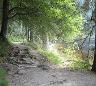 Felsiger Weg um den See