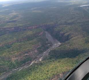 Überflug der Victoria Wasserfälle