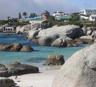 Strand und Häuser