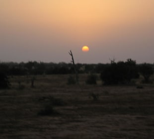 Sonnenuntergang bei der Safari Tsavo Ost