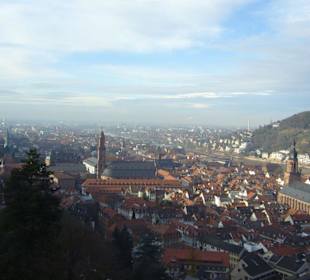 Blick vom Schloss auf Heidelberg