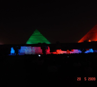 Licht- und Lasershow in Gizeh