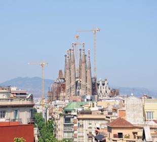 Blick vom Dach auf die "Sagrada Familia"
