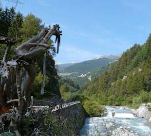 Anfahrt zum Joch Ortsausgang Prad