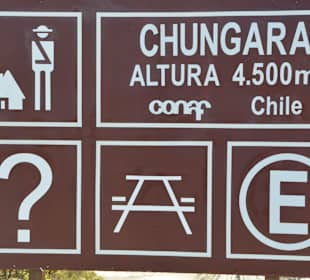 Дорожный знак у озеро Чунгара