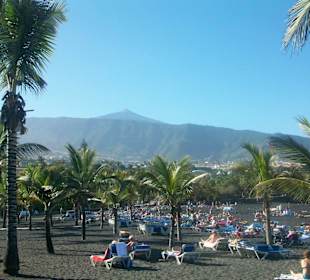 Strand u. Berg Teide im Hintergrund