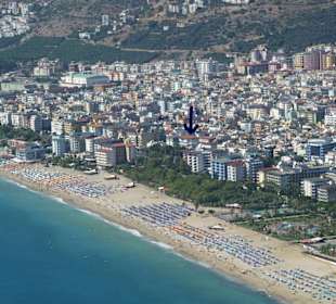 Hotely na pláži Kleopatra