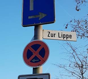 Zufahrt Reisemobilhafen an der Lippe