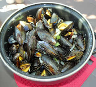 Muscheln im Restaurant L'Ecureuil