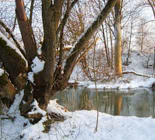 Der Mühlbach im Winterschlaf