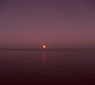 Mondaufgang nach Sonnenuntergang