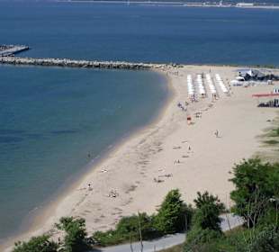 Strand am Ende von Varna, Nähe vom Delphinarium