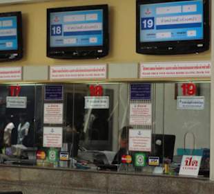 Die Schalter am Hauptbahnhof