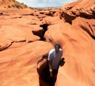 Ein- und Ausstieg Lower Antelope Canyon-Page (AZ)