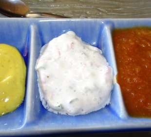 Dreierlei Saucen zum Fischteller